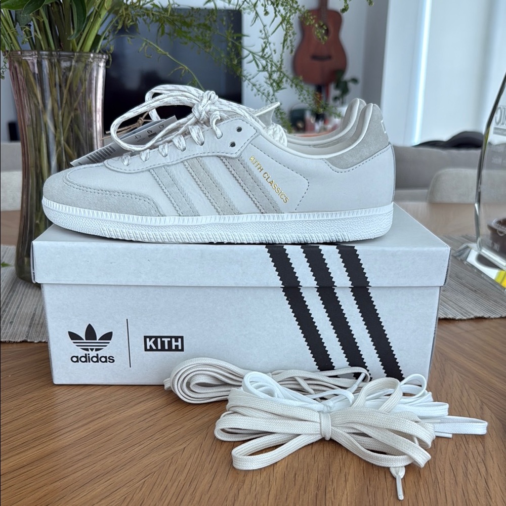Kith Classics for Adidas Originals Samba Cloud White NWT M 5.5 / W 6.5